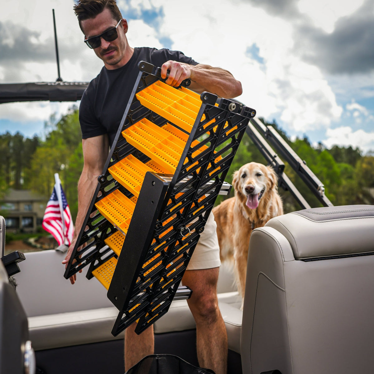 Pontoon Boat Dog Ladder