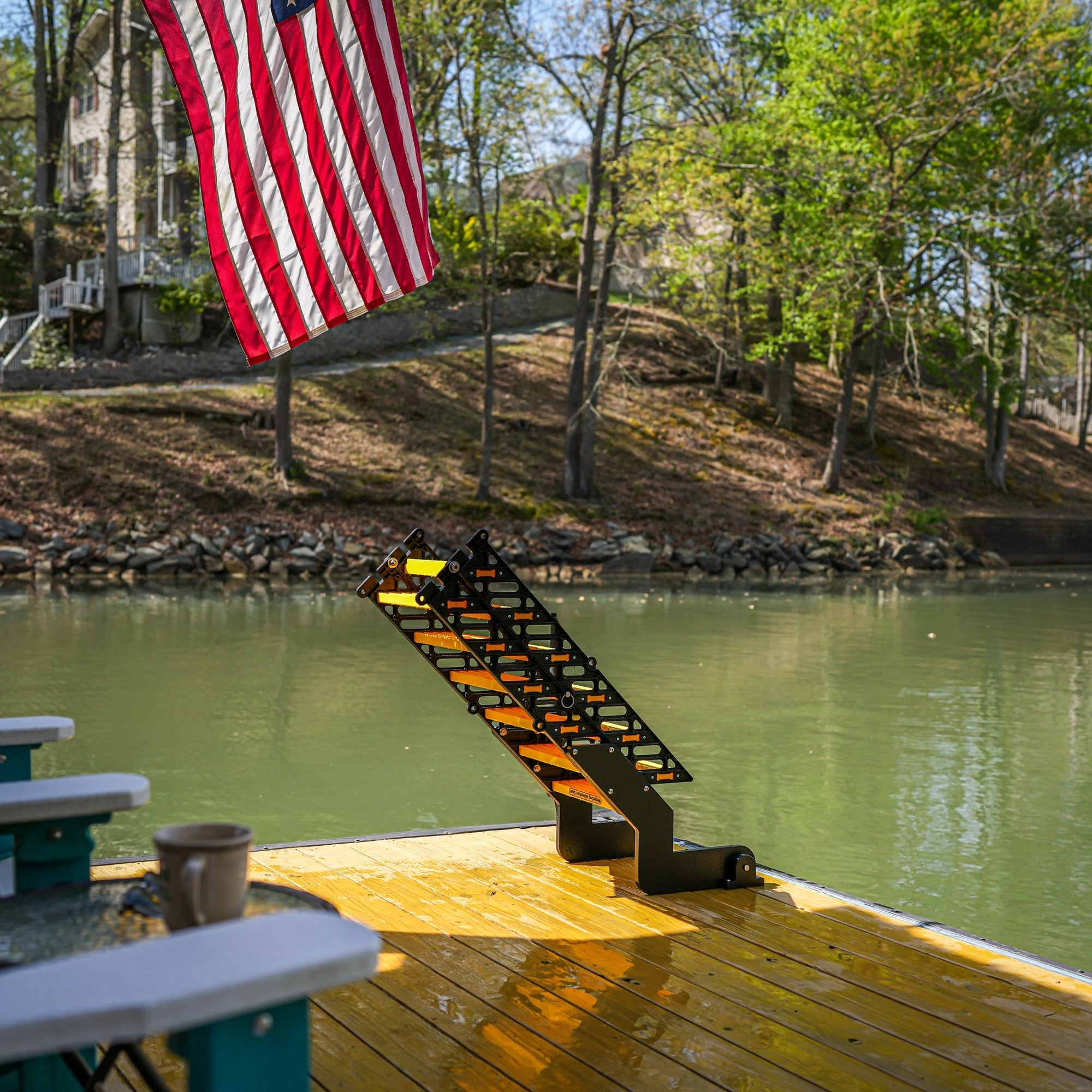 Dog Dock Ramp - Flip-Up Dog Ramp for Docks, Swim Platforms & Seawalls ...